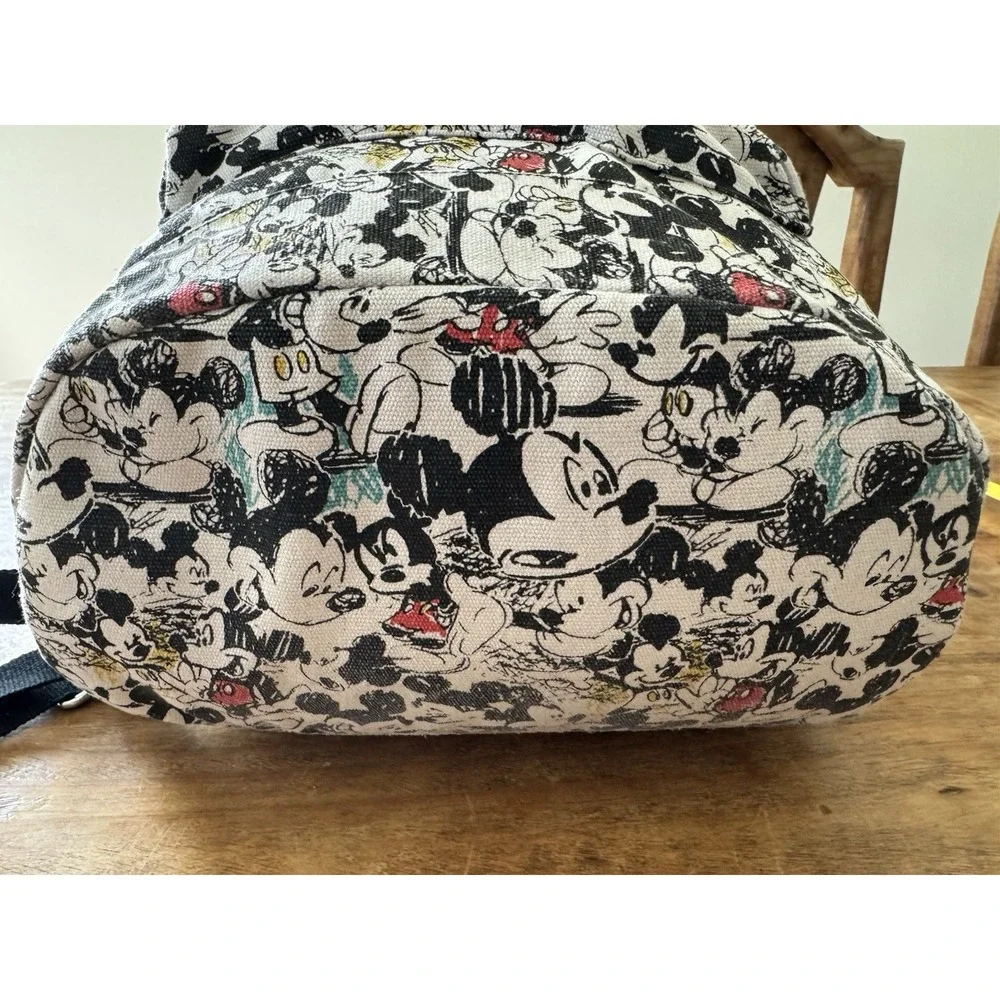 Disneyland Paris Mickey Mouse Official Backpack EuroDisney Black & White Canvas